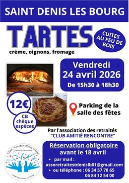 Visuel_Vente tartes cuites au feu de Bois_Saint-Denis-lès-Bourg - ©Club Amitié Recontre