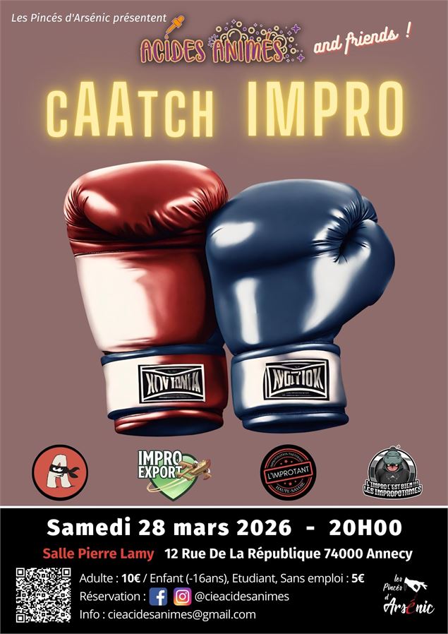 Théâtre d’Improvisation : Catch-Impro - Tournois de Catch d’Improvisation Théâtrale « Acides Animés 