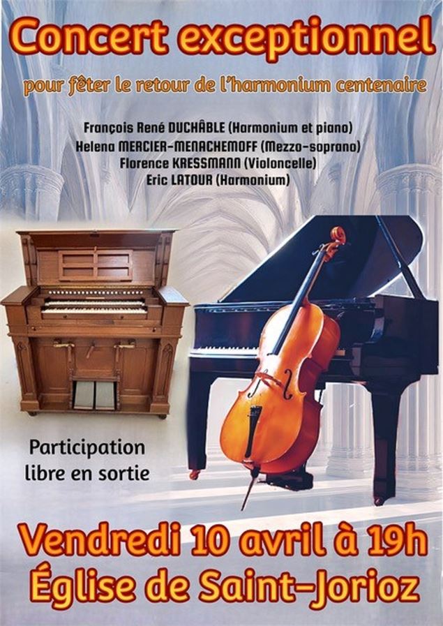 Concert exceptionnel pour fêter le retour de l'Harmonium centenaire_Saint-Jorioz - Organisation par 
