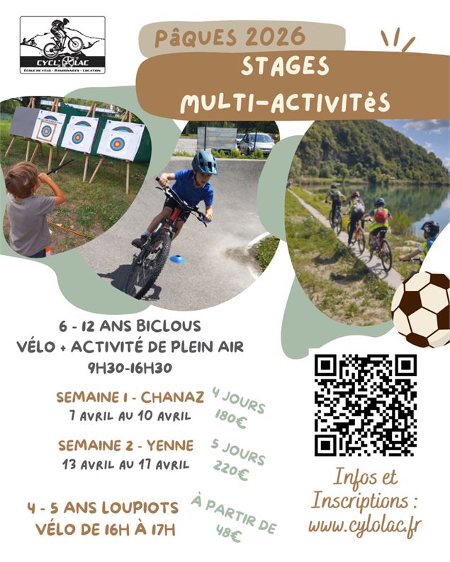 Stages Multi-Activité avec Cycl'O Lac - Cycl'O Lac