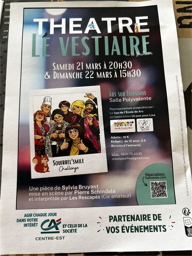 Théâtre Le Vestiaire - Sou des Ecoles Ars