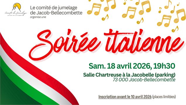 Soirée italienne - Mairie de Jacob-Bellecombette