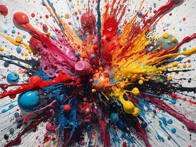 Dessin à la peinture à bulles - Canva IA