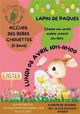 Atelier lapin de Pâques - chouette verte 