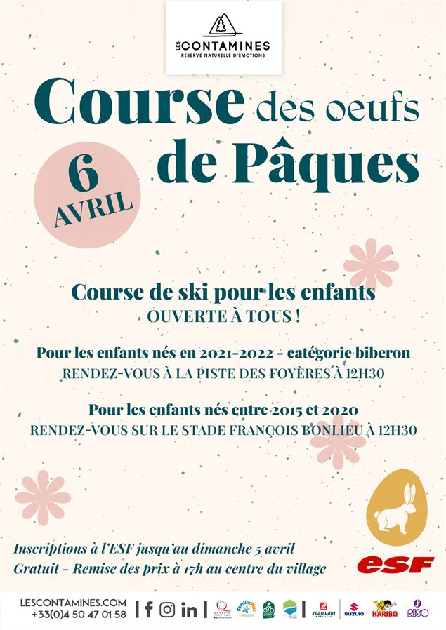 Course des oeufs de Pâques aux Contamines