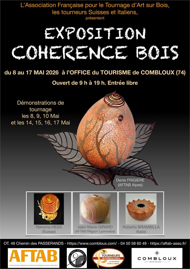Cohérence bois - Exposition de la Association française des tourneurs d'art sur bois_Combloux