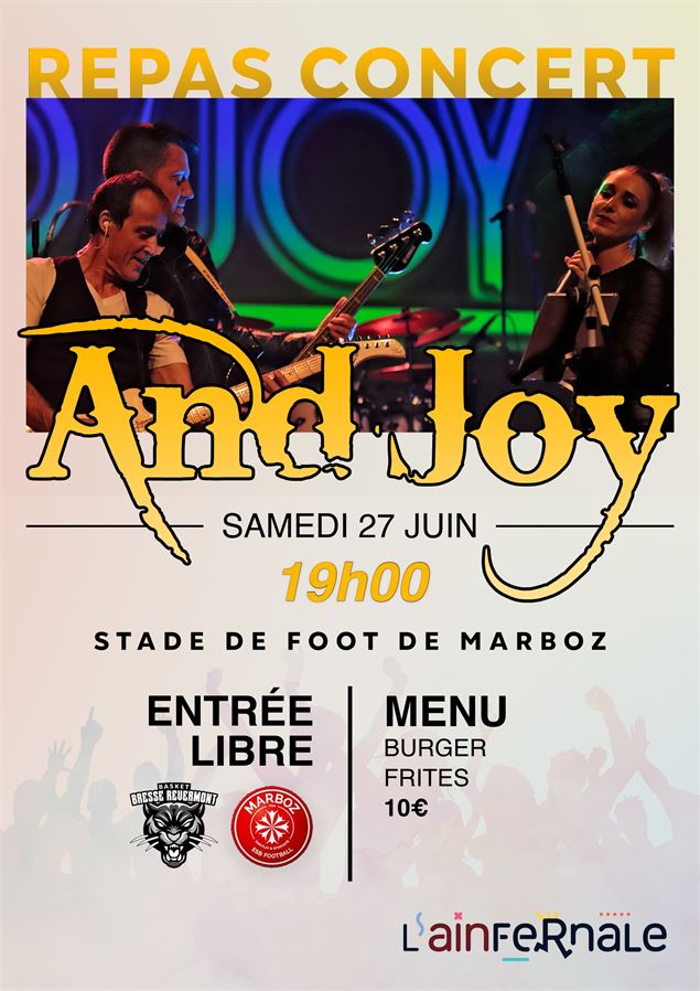 Repas-Concert gratuit avec AndJoy by l'Ainfernale - Ainfernale