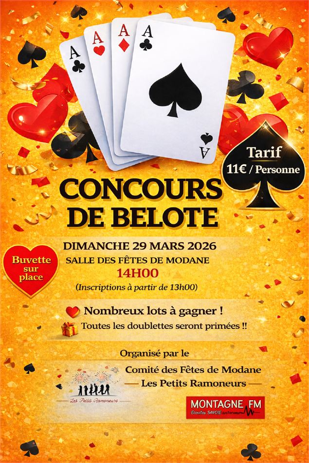 Affiche Concours de belote - Les petits Ramoneurs