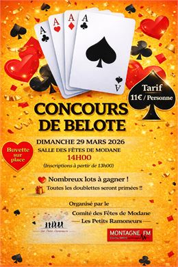 Affiche Concours de belote - Les petits Ramoneurs