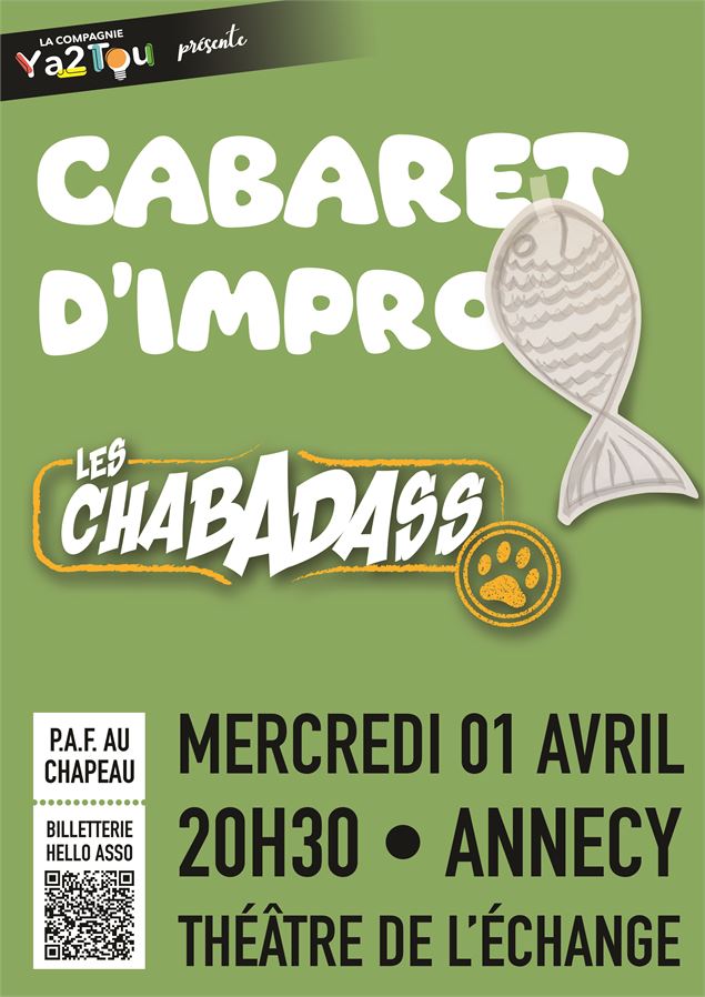 Cabaret d'Impro' : Le Chabadass d'avril_Annecy - Compagnie ya2tou