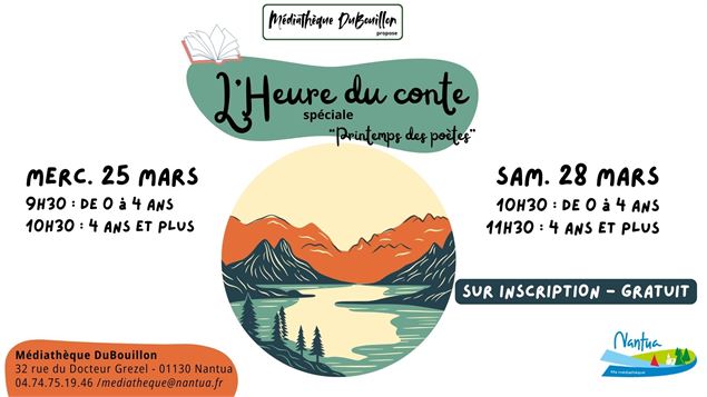 Affiche animation paysage - Médiathèque DuBouillon