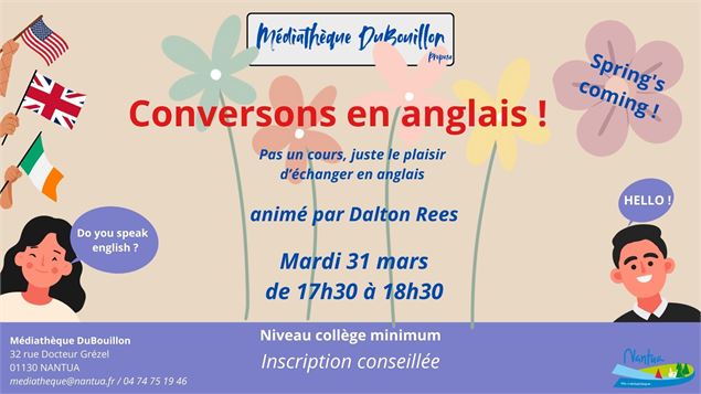 Affiche animation paysage - Médiathèque DuBouillon