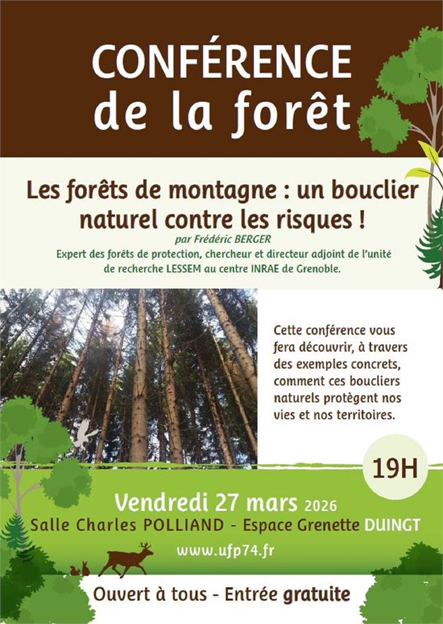 Conférence : “Les forêts de montagne : un bouclier naturel contre les risques !”_Duingt - La section