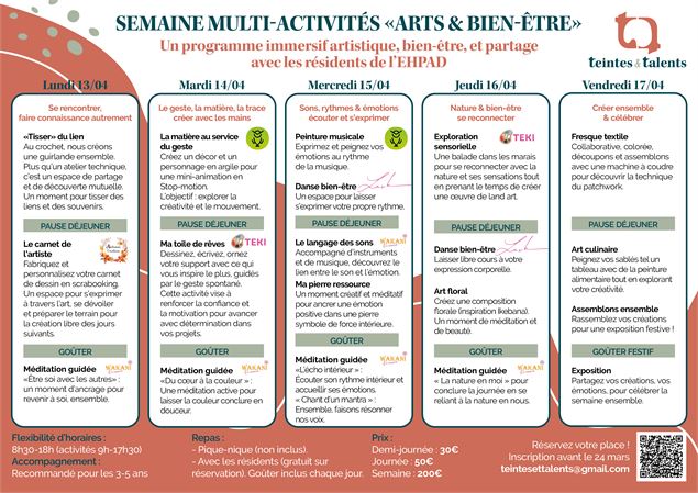 Planning de la semaine - lindsay leboeuf