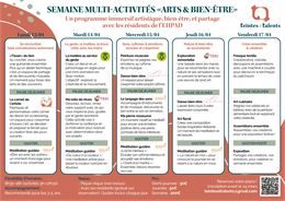 Planning de la semaine - lindsay leboeuf
