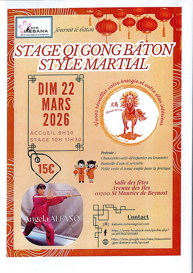 Stage Qi Gong bâton style martial - Ikebana