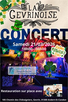 Concert Saint Patrick à la Gevrinoise - Andert Condon - La Gevrinoise