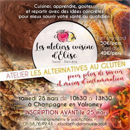 Les ateliers cuisine d'Elise : les alternatives au gluten_Champagne-en-Valromey - Les Ateliers Cuisi