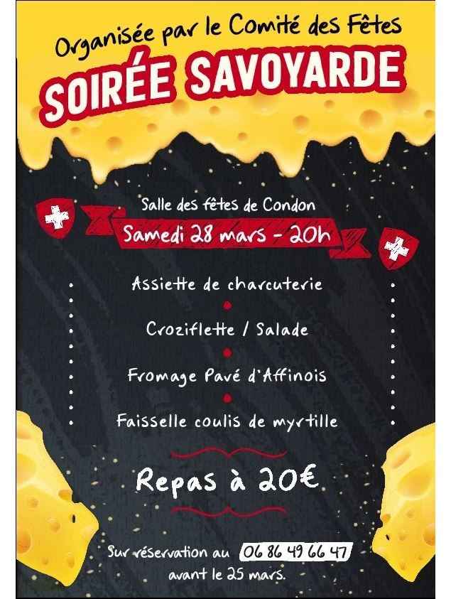 Soirée savoyarde_Andert-et-Condon - Comité des fêtes