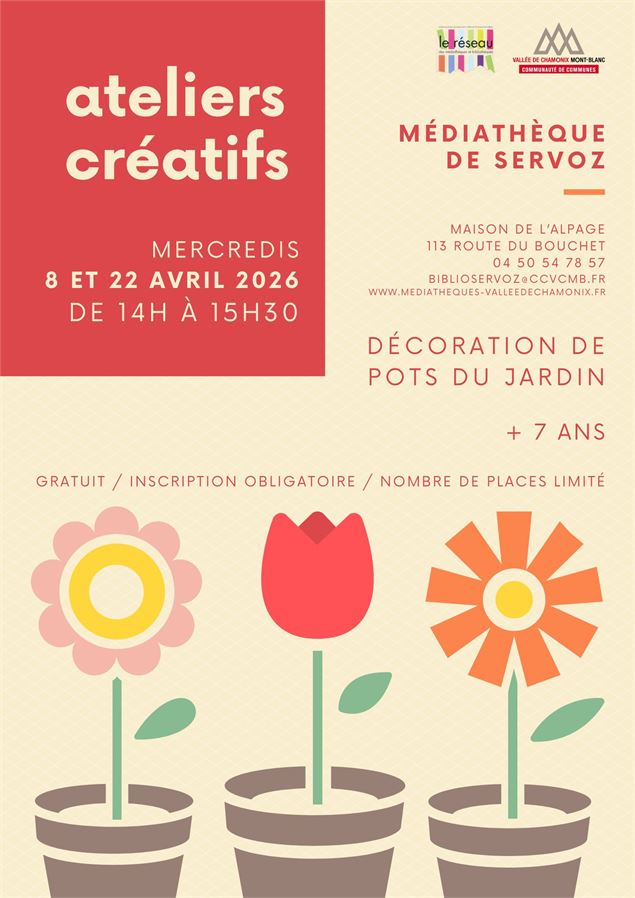 Ateliers créatifs - décoration de pots de jardin_Servoz