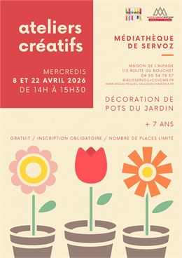 Ateliers créatifs - décoration de pots de jardin_Servoz