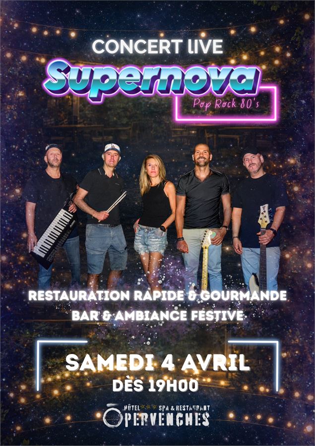 concert live OPervenches - supernova groupe