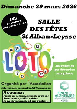 Grand Loto au profit de France Alzheimer Savoie - France Alzheimer Savoie