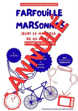 Affiche avec Visuel ANNULÉ - ©Sou des écoles Marsonnas / Béréziat