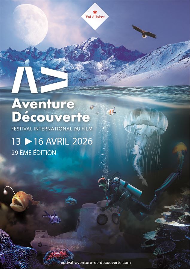Affiche 2026 Festival International du Film Aventure et Découverte - Val d'Isère Tourisme