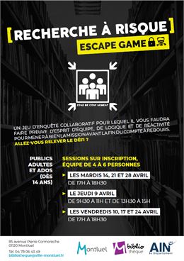 ESCAPE GAME - SERVICE COMMUNICATION