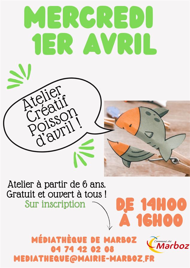 Atelier créatif Poisson d'avril ! - nc