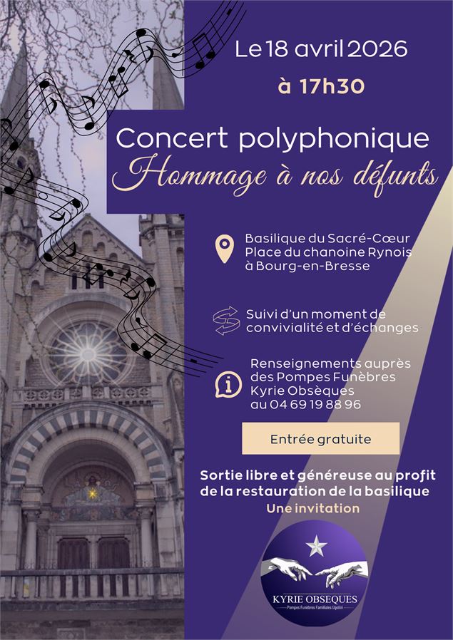 Affiche_Concert Polyphonique - ©Kyrie Obsèques