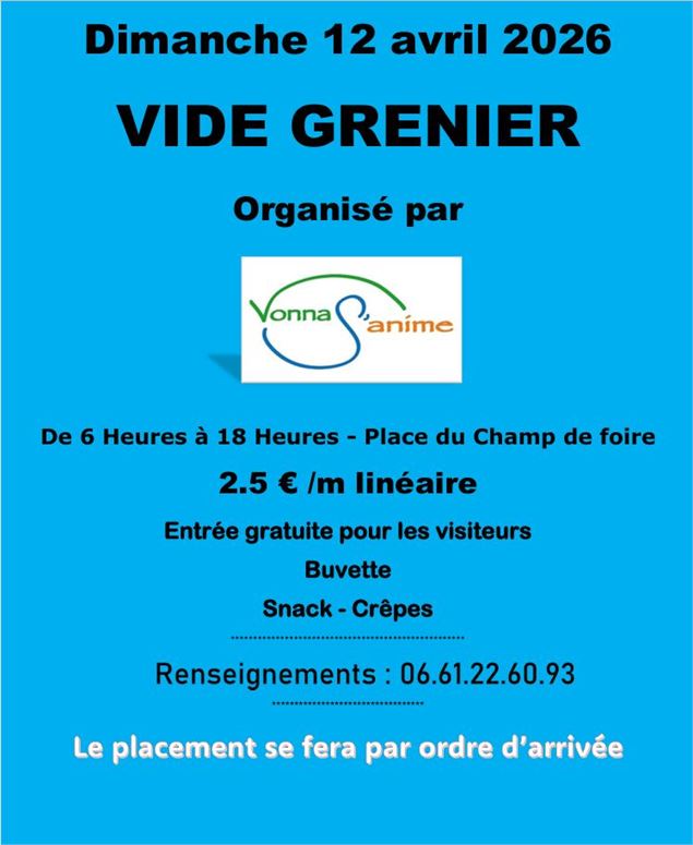 Vide grenier - VONNAS ANIME