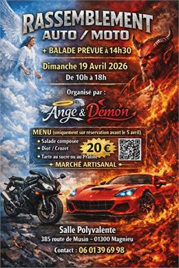 Rassemblement auto / moto et marché artisanal_Magnieu - Ange et Démon