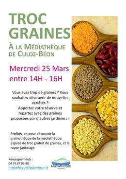 Troc de graines_Culoz-Béon - Médiathèque de Culoz