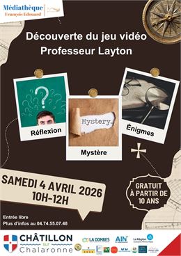 Découverte du Jeu vidéo Professeur Layton_Châtillon-sur-Chalaronne