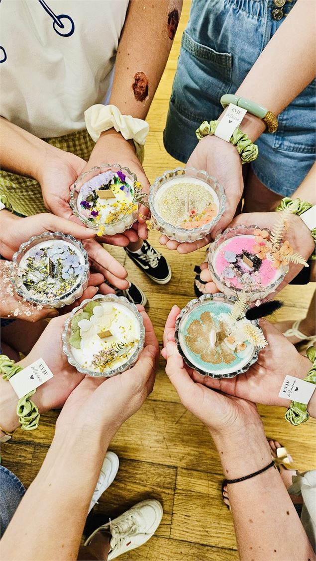 bougie personnalisée - POMVIOLETTE