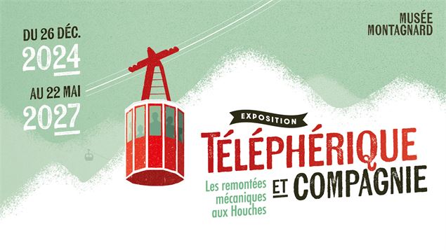 Affiche de l'exposition Téléphérique et compagnie - Eric Avrillier-Grange, musée Montagnard