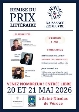 Remise du prix littéraire - Naissance d'une œuvre_Saint-Gervais-les-Bains - Droits réservés