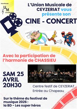 Ciné-Concert avec la participation de l'harmonie de CHASSIEU - LIBRE