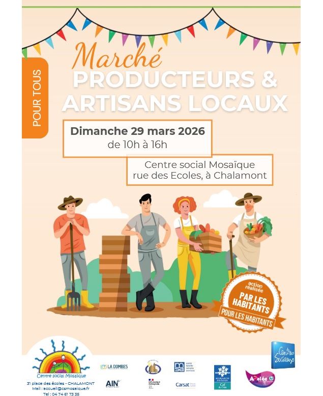 Marché de producteurs et artisans - Centre social mosaïque 