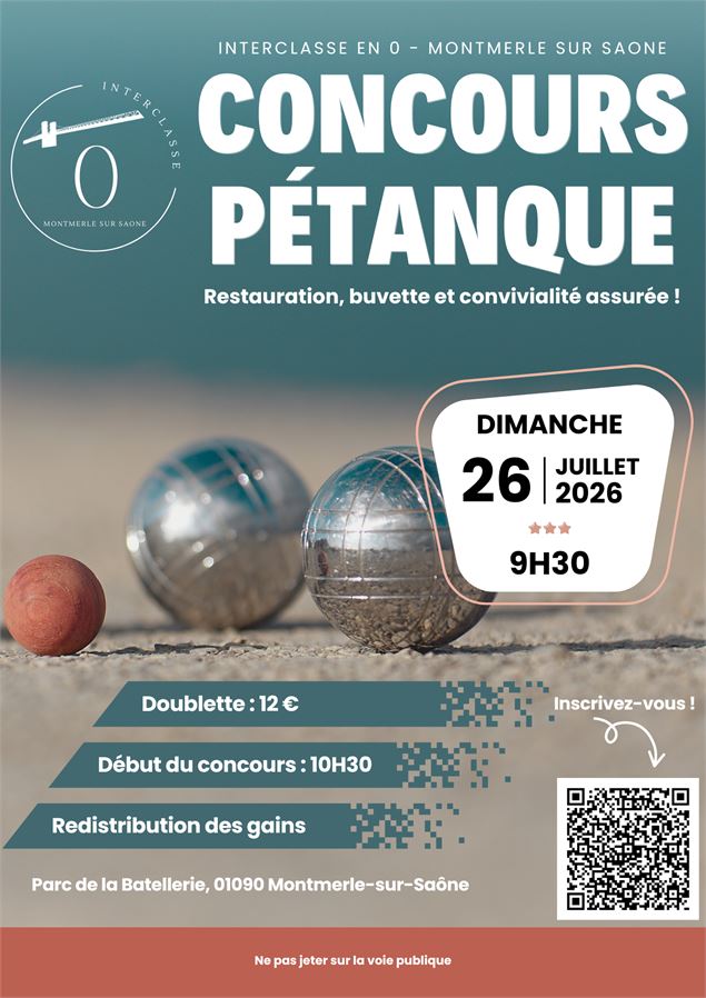 AFFICHE - CONCOURS - Interclasse en 0 - Montmerle-sur-Saône