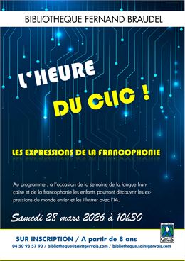 L'Heure du clic " les expressions de la francophonie"_Saint-Gervais-les-Bains - freepik