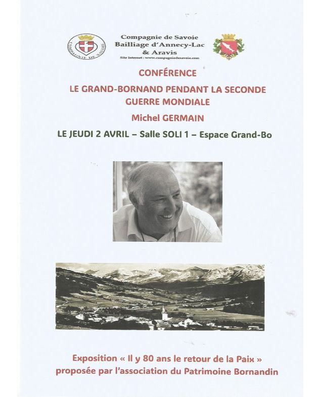 Conférence : Le Grand-Bornand pendant la Seconde Guerre Mondiale - Michel Germain