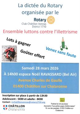 Dictée - Rotary Club Chatillon Vonnas