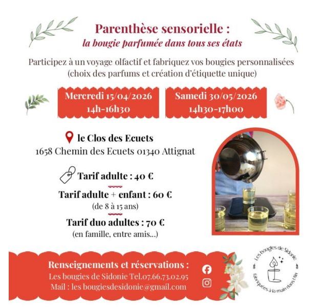 Atelier créations de bougies - LCDE