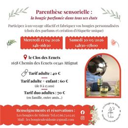 Atelier créations de bougies - LCDE