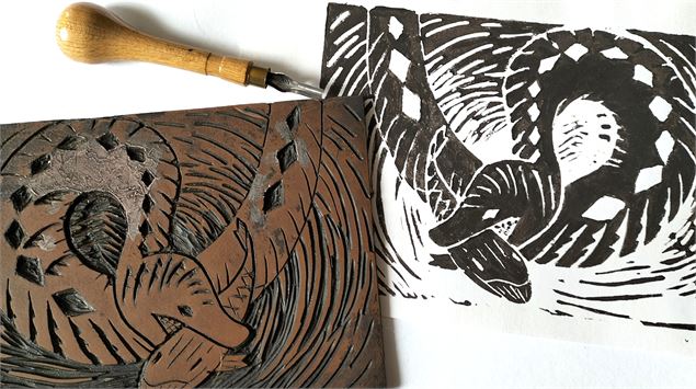 Atelier linogravure_Aime-la-Plagne - Lorène Herrero
