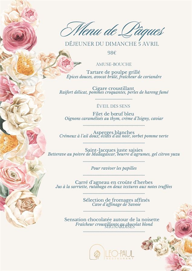 Pâques au restaurant LEO-PAUL - Restaurant Leo-Paul