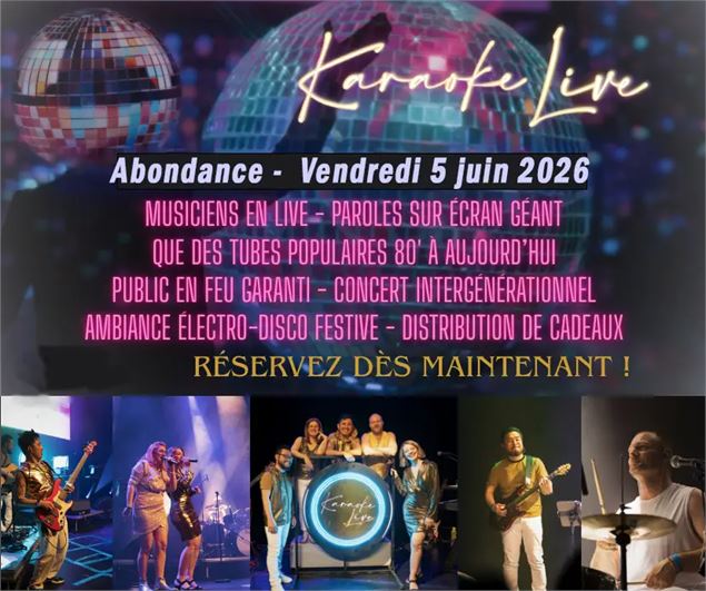 Affiche karaoké géant - Abondance Evenements